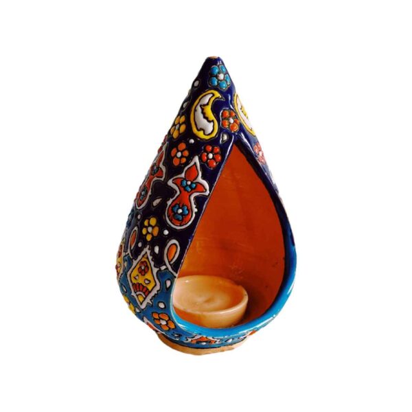 Persischer Töpfer-Kerzenständer Minakari Handarbeit mit künstlerischem Design