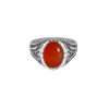 Persischer Achat-Herrenring aus Silber – Eleganz Rot
