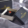 Persischer Achat-Herrenring aus Silber – Eleganz Rot