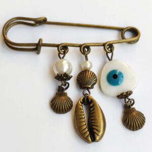 Safety Pin Brooch für Frauen – Muschel-Modell für eleganten Stil