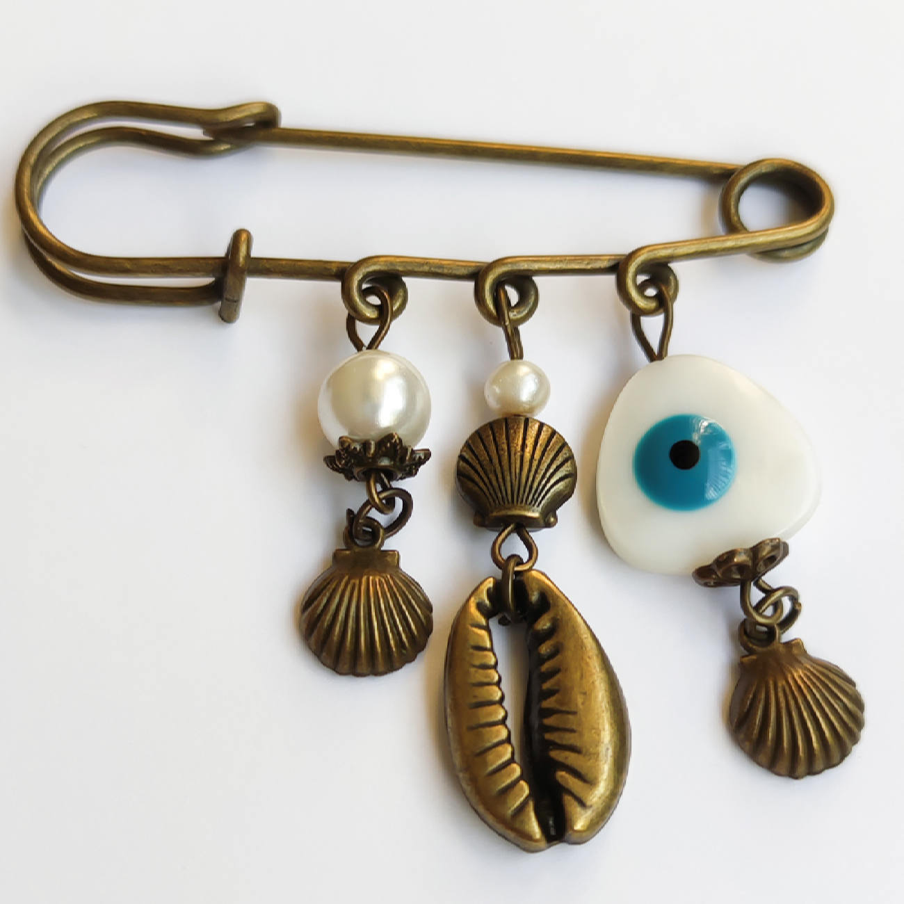 Safety Pin Brooch für Frauen – Muschel-Modell für eleganten Stil