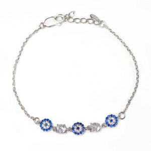Silberarmband für Frauen – Design mit bösem Blick