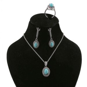 Persisches Silber-Schmuckset mit natürlichem Türkisstein