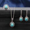 Persisches Silber-Schmuckset mit natürlichem Türkisstein