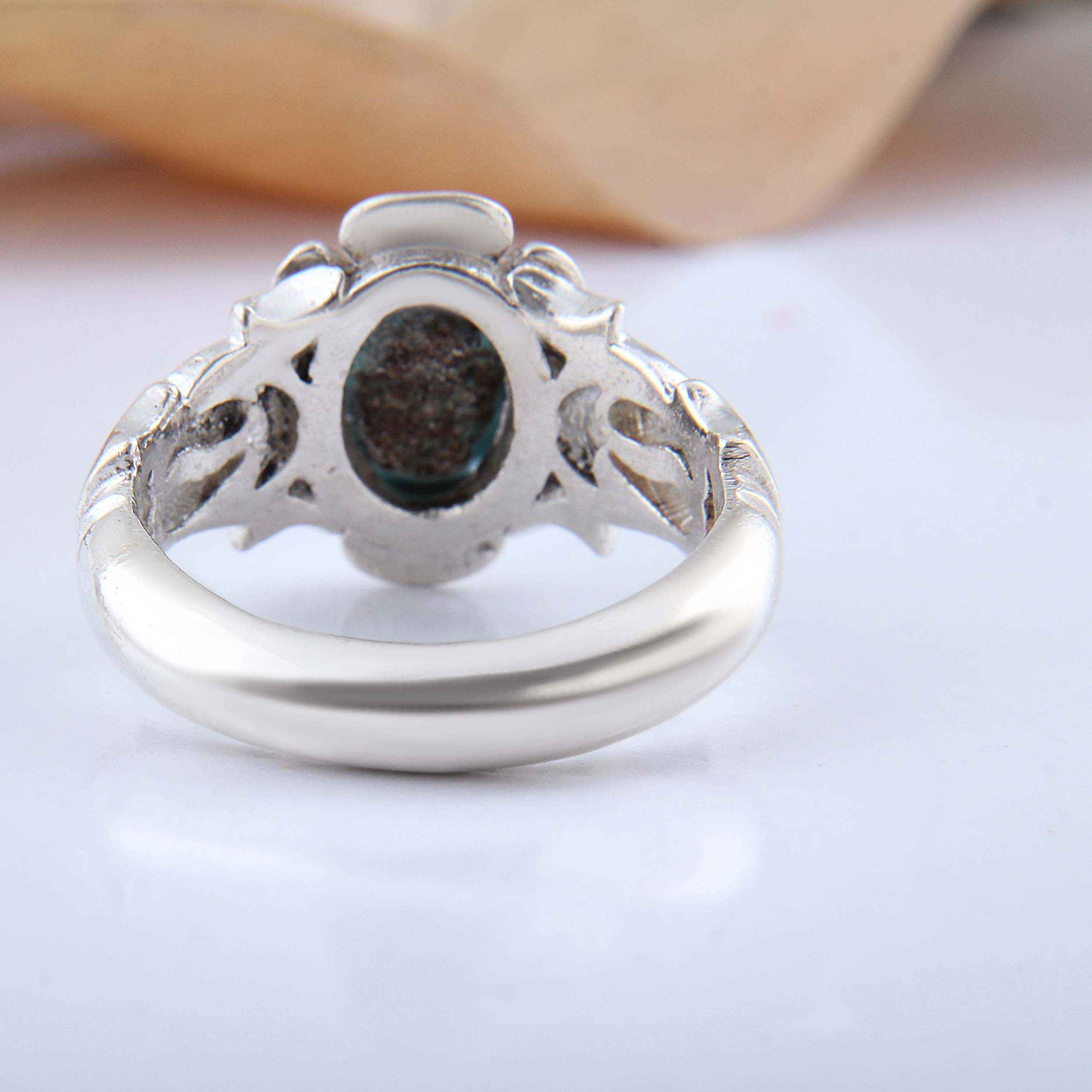 Persischer Neyshabur-Türkis Silberring, handgefertigt für Herren