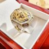 Sterlingsilber Ring mit eingraviertem Löwenkopf für Herren