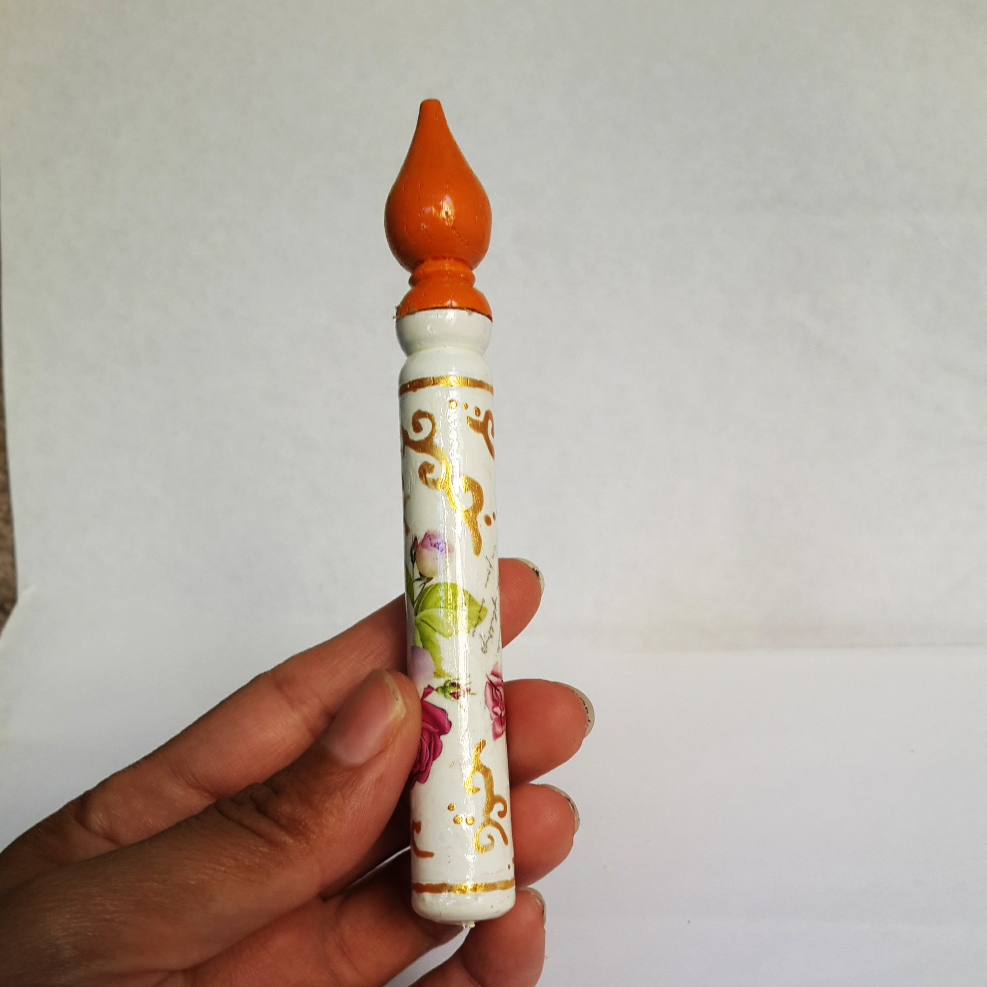 Persischer Surma Dani Behälter zur Aufbewahrung von Kohl aus Holz Floral (x2)