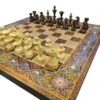 Persisches eingelegtes hölzernes Intarsien-Schachbrett mit 32 Figuren und traditionellem Design
