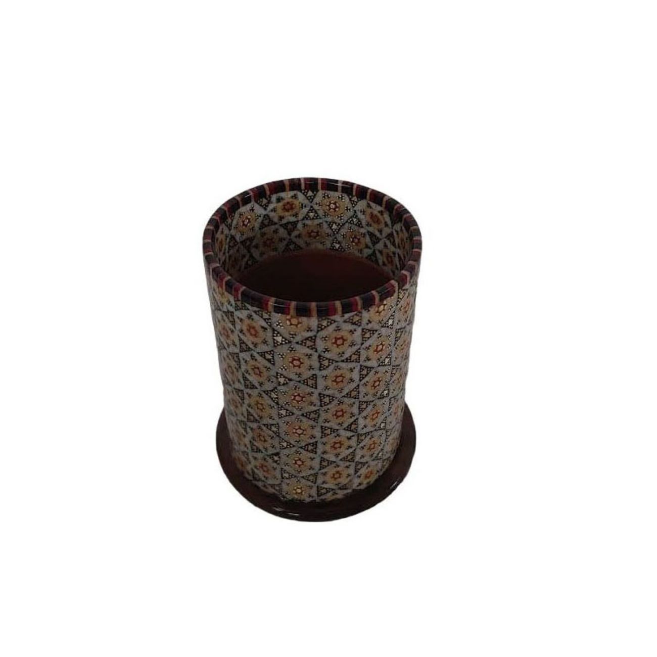 Persischer Holz-Make-up Pinsel Halter, handgefertigt mit Khatam Kari