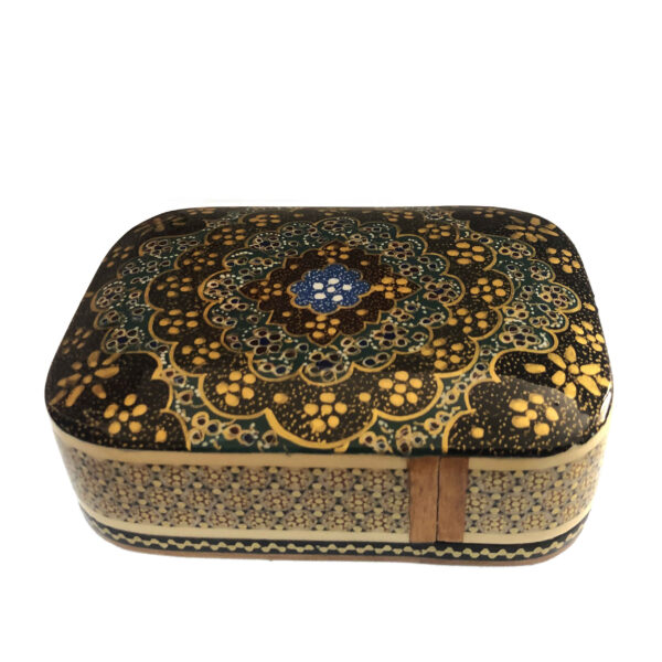 Persische Holz-Spielkarten-Aufbewahrungsbox - Khatam Emaille Traditionell