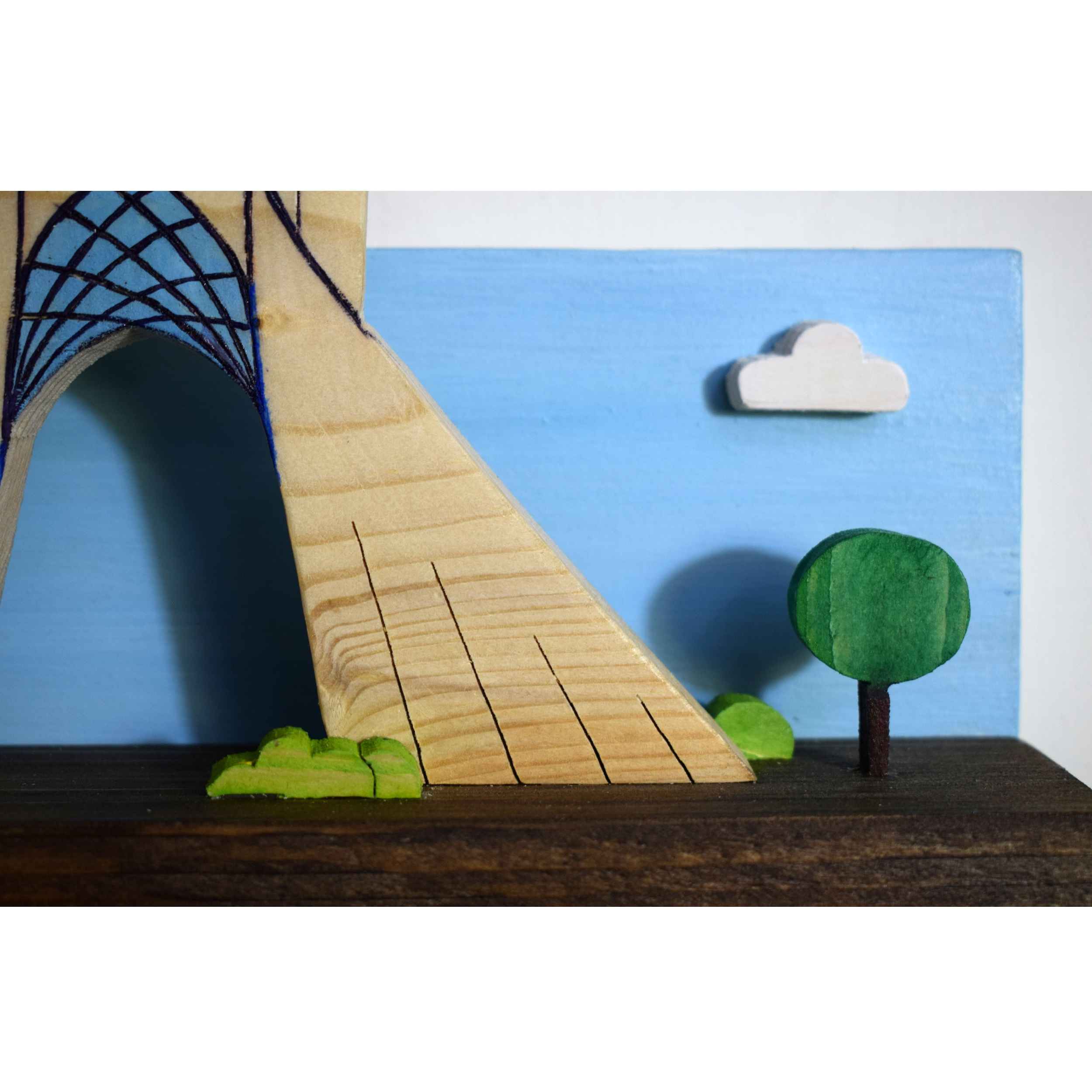 Dekorativer & handgefertigter Wand-Schlüsselhalter mit Azadi-Turm-Design