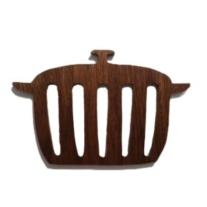 Tischset aus Holz mit Topf-Design für die Küche – 4 Stück