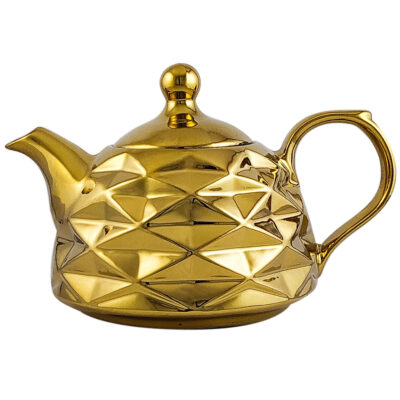 Porzellan-Teekanne mit geometrischem Design