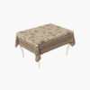 Bedruckte Tischdecke mit Blumenrand Braune 6-Sitzer