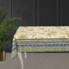 Bedruckte Tischdecke mit Blumenrand Braune 6-Sitzer