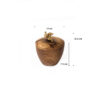 Handgefertigte Holz-Zuckerschale mit Deckel - Rustikaler Stil und Florales Design