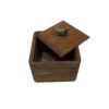 Handgefertigte Holz-Zuckerschale mit Deckel - Rustikaler Stil und Vogeldesign