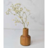 Handgefertigte Mini-Holzblumenvase aus massivem Naturholz für die Wohnkultur