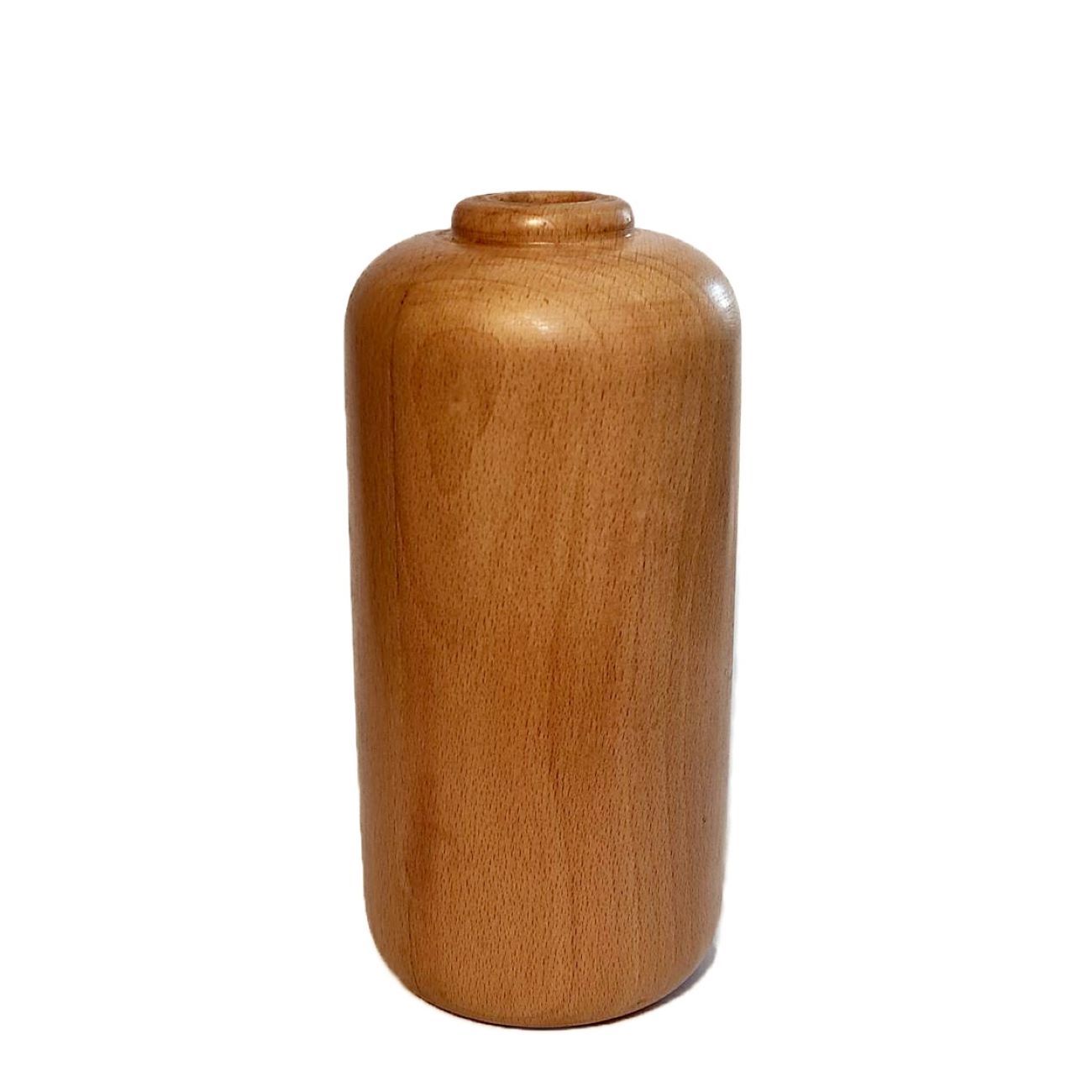 Elegante Holz-Einzelstielvase im rustikalen Stil, für ein gemütliches Zuhause