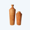 Handgefertigte dekorative Knospenvase aus massivem Naturholz – 2er-Set