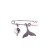 Safety Pin Brooch mit Yin Yang & Meerjungfrauen-Schweif-Design – Balance und Fantasie