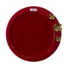Serviertablett aus Metall mit goldenem Stahl-Blumendesign