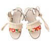 Slingback Flache Sandalen Handgefertigt mit Boho-Design