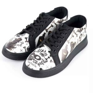 Graffiti-Print Sneakers – Damenchic Freizeitschuhe Modell Halloween