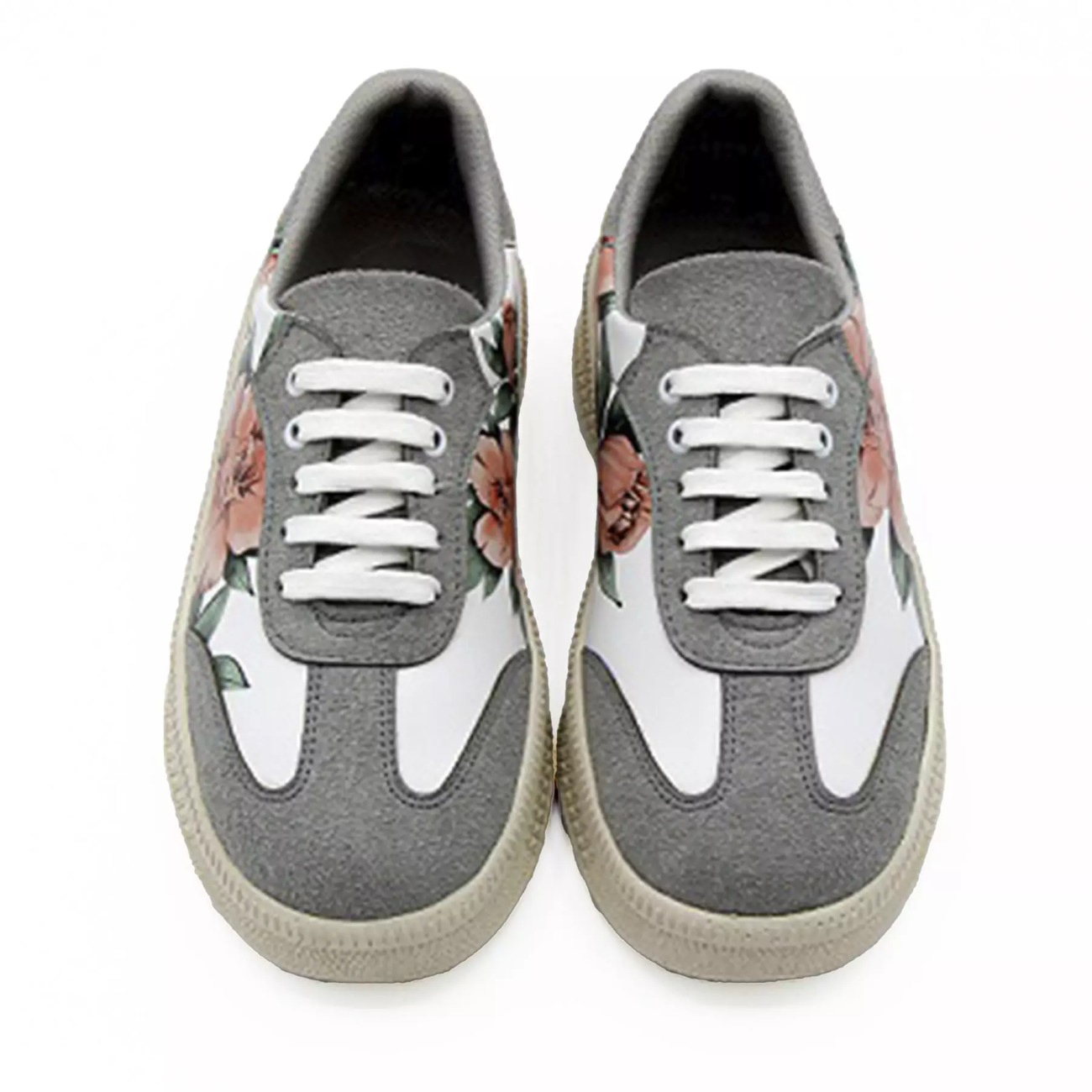 Graffiti-Print Sneakers – Damenchic Freizeitschuhe Modell Rose