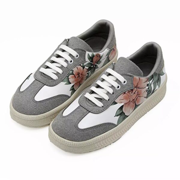 Graffiti-Print Sneakers - Damenchic Freizeitschuhe Modell Rose