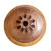 Handgefertigte Holz-Zuckerschale mit Deckel - Rustikaler Stil und Granatapfeldesign