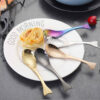 Edelstahl Nussservierlöffel mit Fisch-Design Set - 3 Teile