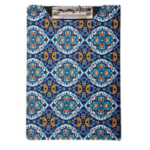 Traditionelles Clipboard im Fliesendesign-Modell aus Stoff mit Tasche