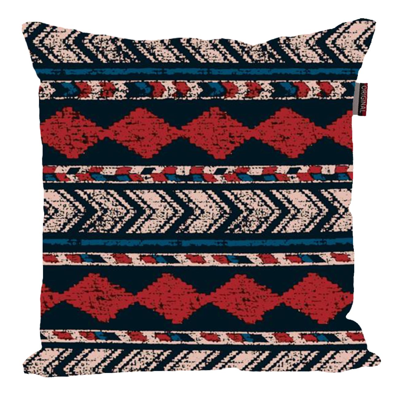 Samt Kissenbezug - Geometrisches Druckdesign (Set von 2)
