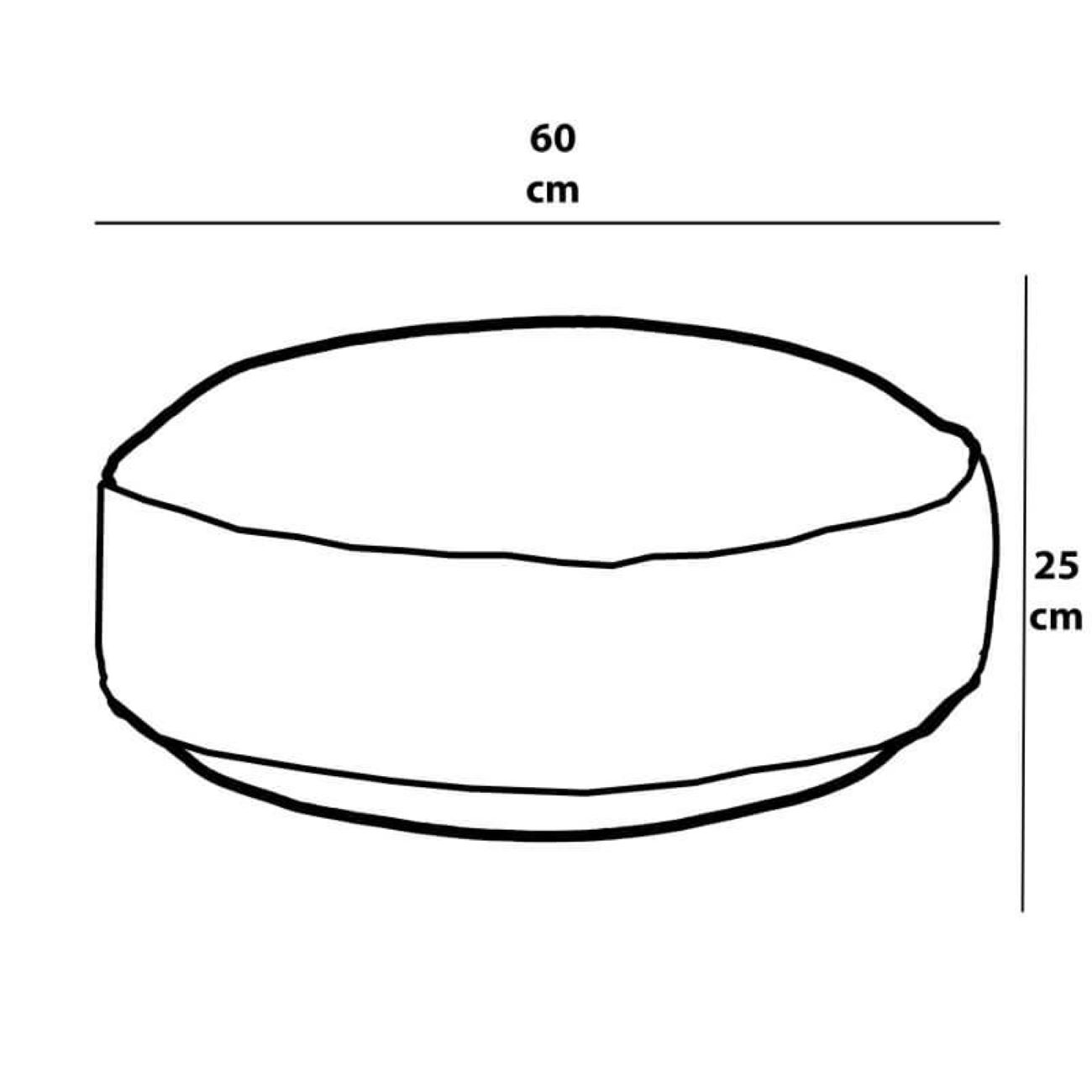 Bohemian großer runder Samt-Pouf, inspiriert von persischer Kunst, Grün