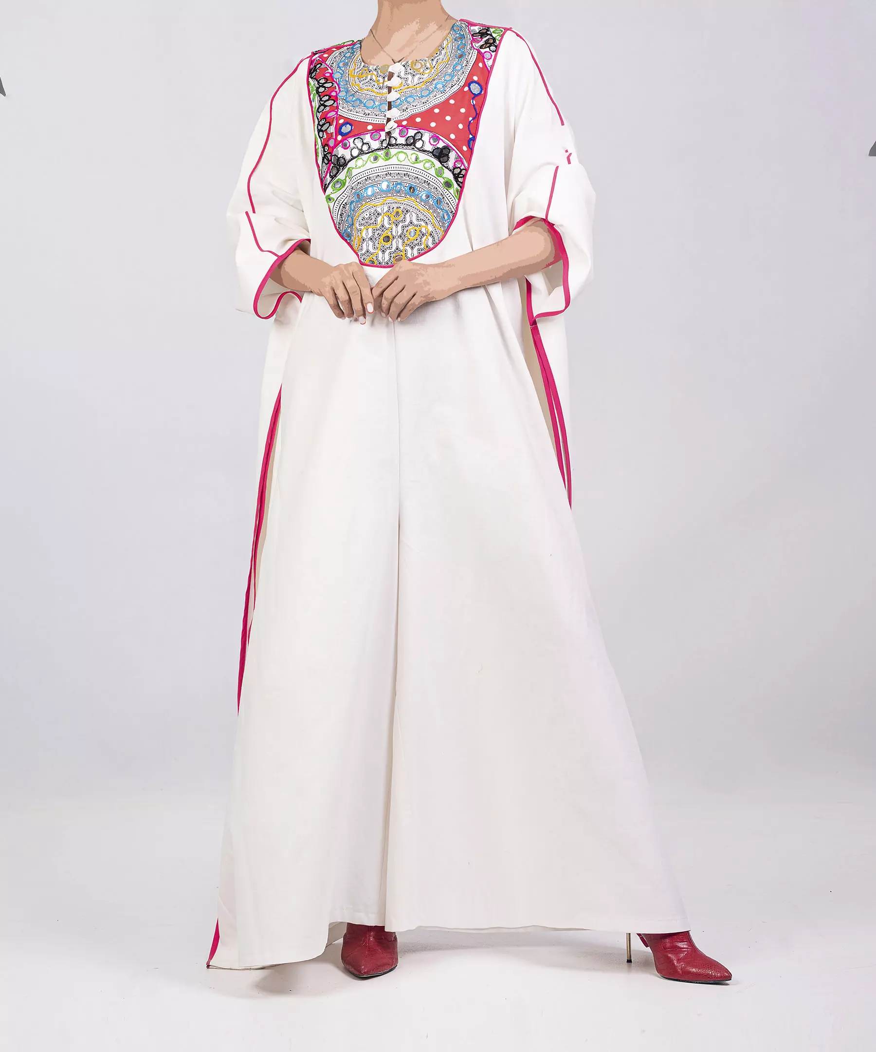 Abaya für Frauen mit Besticktem Design für den Täglichen Gebrauch