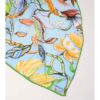 Damen Baumwollschal – Blaues Blumendesign