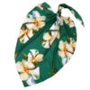 Baumwollschal für Damen – Grünes Blumendesign
