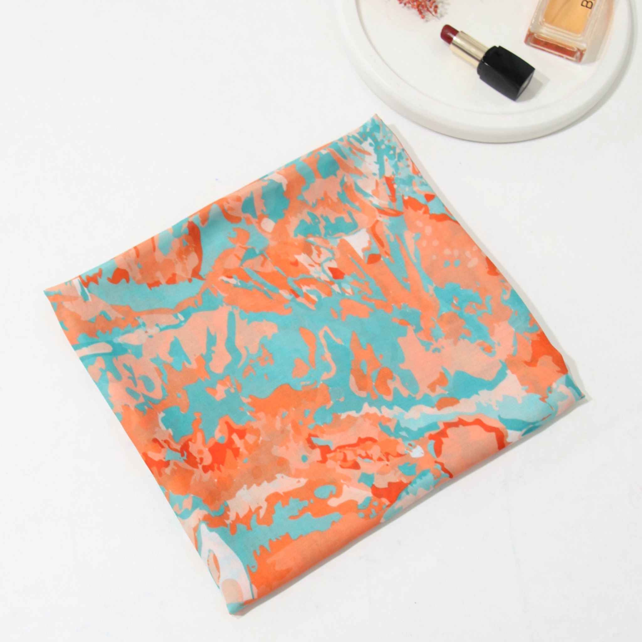 Frauen Schal aus Baumwolle mit Aquarell-Muster