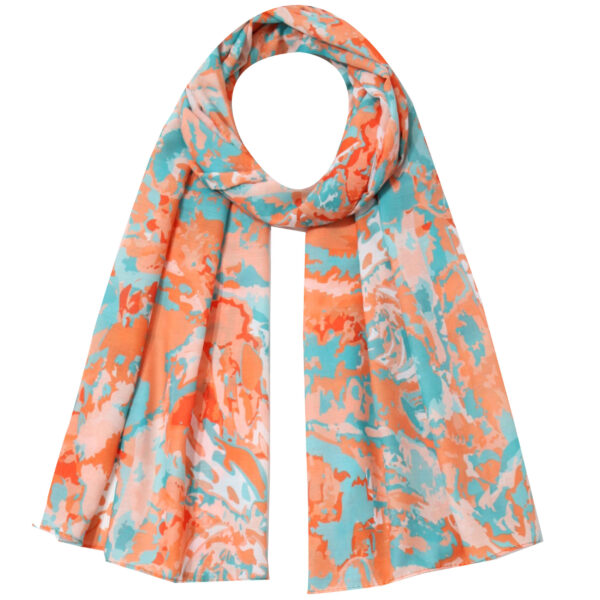 Frauen Schal aus Baumwolle mit Aquarell-Muster