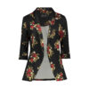 Damen-Rockanzug Set, zweiteilig mit floralem Design