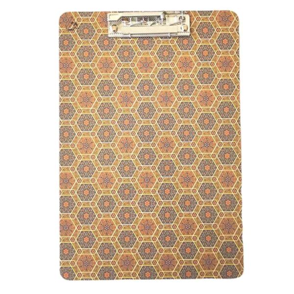 Holz-Clipboard inspiriert vom Khatam Kari Design