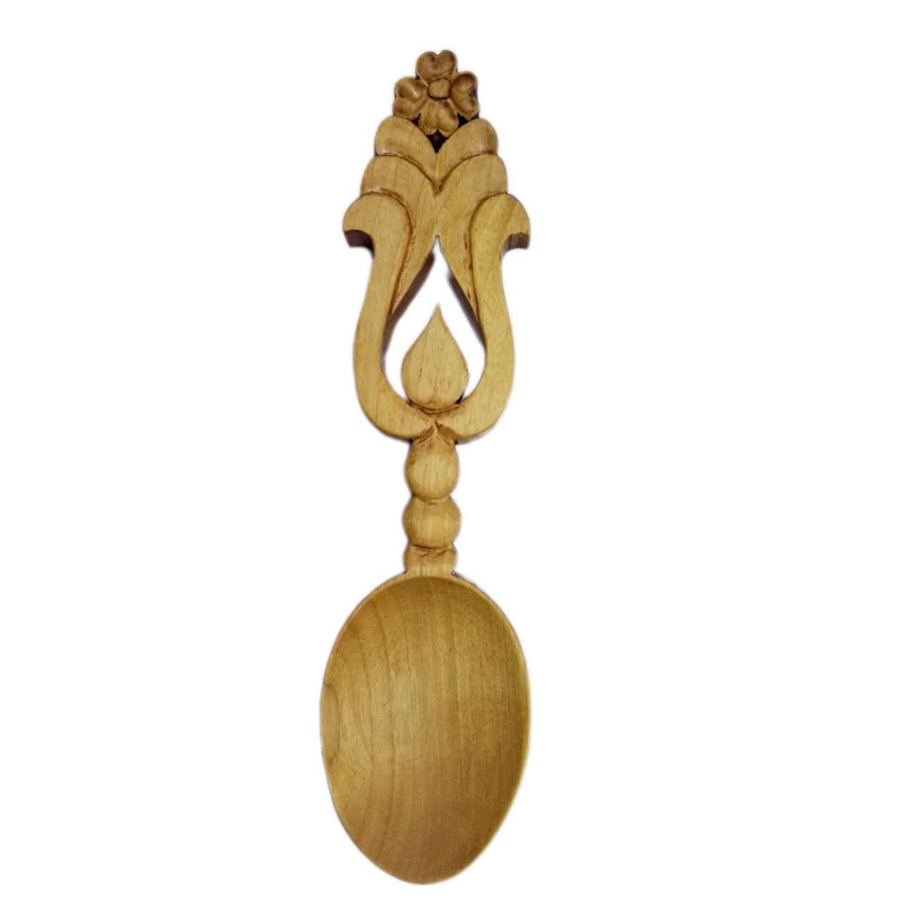 Handgemachter Holz-Nussservierlöffel