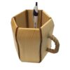 Handgefertigter Holz-Make-up Becher Pinsel Halter im künstlerischen Handwerksstil