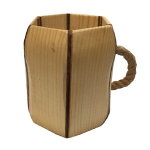 Handgefertigter Holz-Make-up Becher Pinsel Halter im künstlerischen Handwerksstil