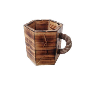 Handgefertigter Holz-Make-up Becher Pinsel Halter im künstlerischen Stil