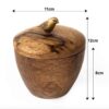 Handgefertigte Holz-Zuckerschale mit Deckel - Rustikaler Stil Vogeldesign