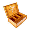 Holz-Teebeutel-Organizer-Box mit 4 Fächern im Tee-Tassen-Design