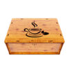 Holz-Teebeutel-Organizer-Box mit 4 Fächern im Tee-Tassen-Design