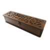 Holz-Teebeutel-Organizer-Box im klassischen braunen Design